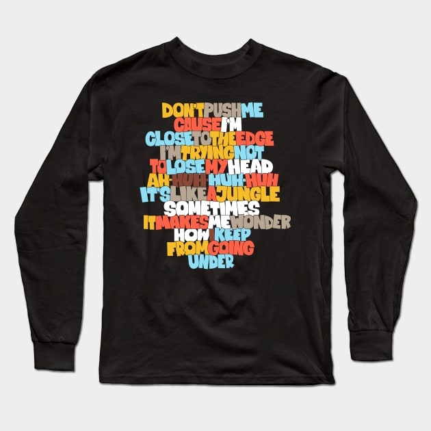 Unleash the Message: Grandmaster Flash Tribute Design with Wildstyle Block Letters Long Sleeve T-Shirt by Boogosh